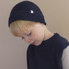 minimalisma Dome - Children's organic cotton beanie Hat / Bonnet Dark Blue