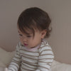 minimalisma Ninja - Baby organic cotton long sleeve bodysuit Body Cherry Lark Stripes