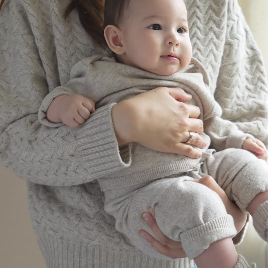 minimalisma Itty - Baby cashmere/wool pants Leggings / pants for babies Ecru Melange