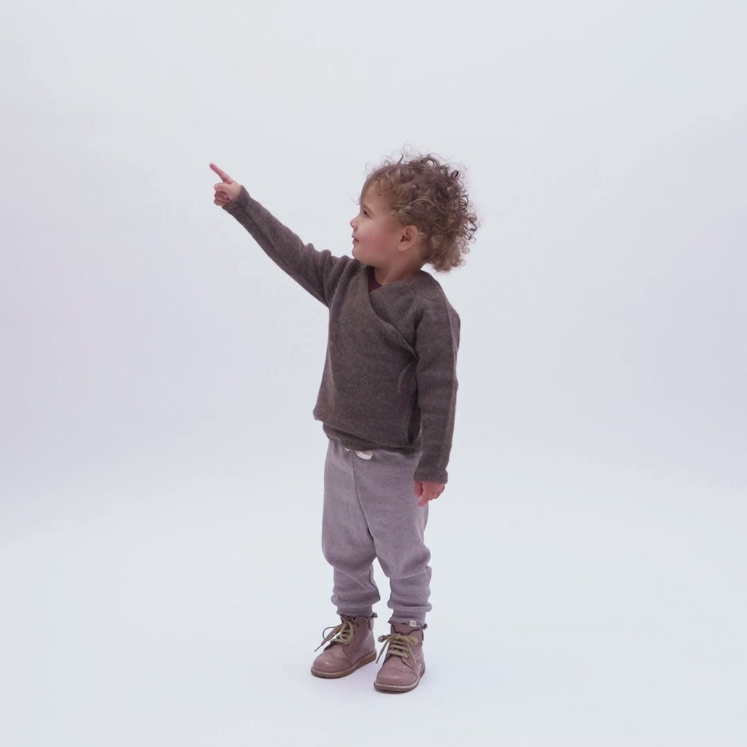 minimalisma Koala - alpaca wrap-cardigan for babies and toddlers Blouse for babies Brown Sheep