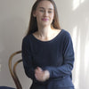 minimalisma Times - Women's silk/wool long sleeve top Blouse for women Night