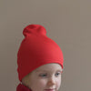 minimalisma Bambi - Children's silk beanie Hat / Bonnet Red
