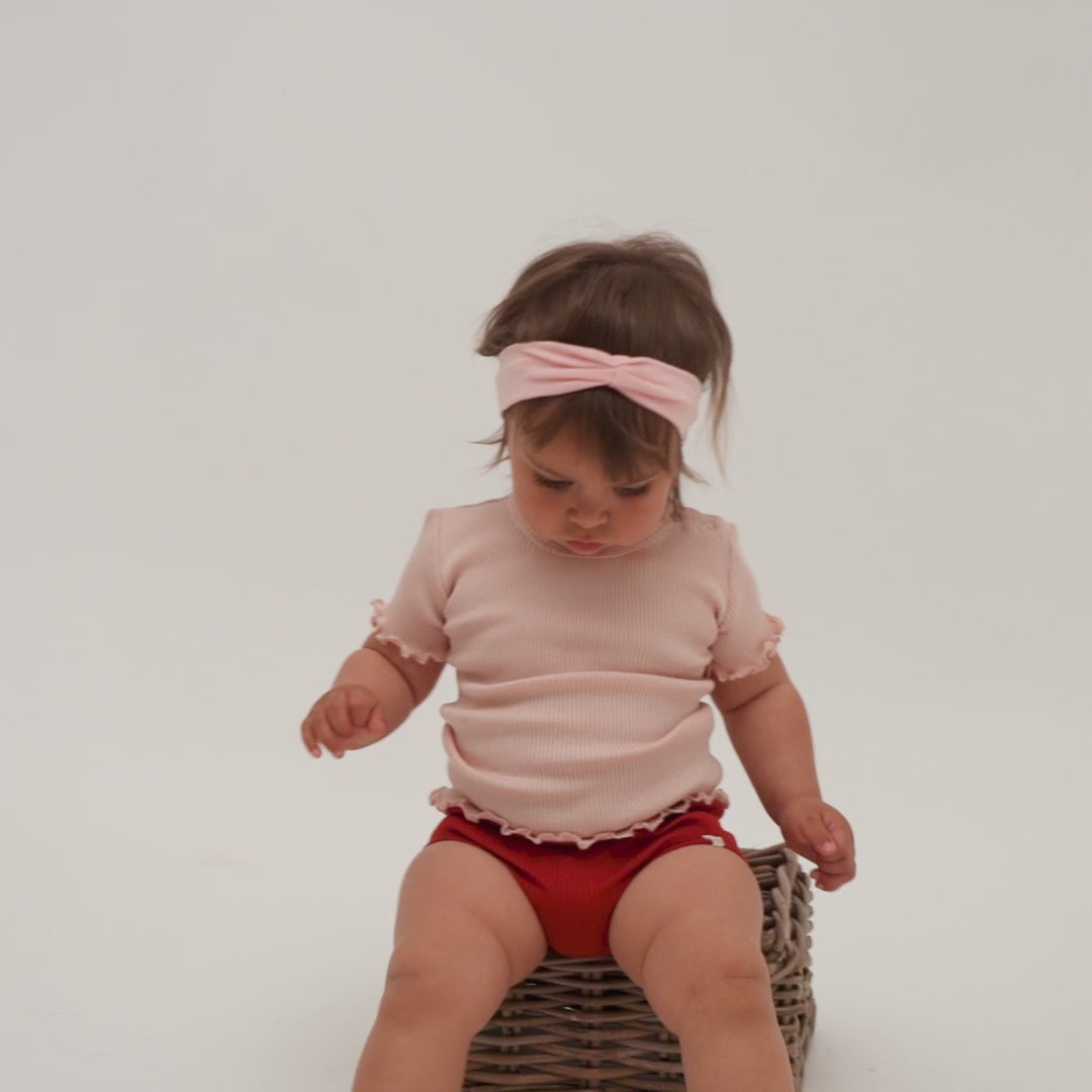 minimalisma Bobbi Leggings / pants for babies and kids Poppy Red