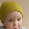 minimalisma Bambi - Children's silk beanie Hat / Bonnet Golden Olive
