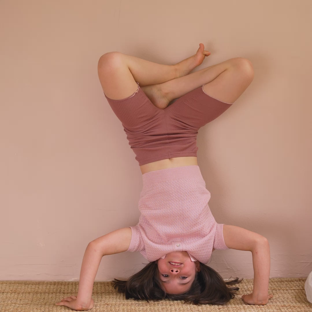 minimalisma Bicicleta 0-6Y Leggings / pants for babies and kids Antique Rose with Sweet Rose