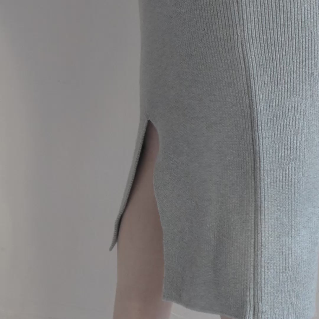 minimalisma Winter - Women's cotton/cashmere knitted midi skirt Leggings / pants for women Haselnut