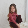 minimalisma Bunita 6-14Y Blouse for kids Antique Red with Sweet Rose contrast