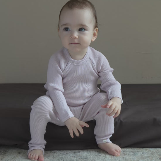 minimalisma Ask - Baby wool long sleeve bodysuit Body Peony
