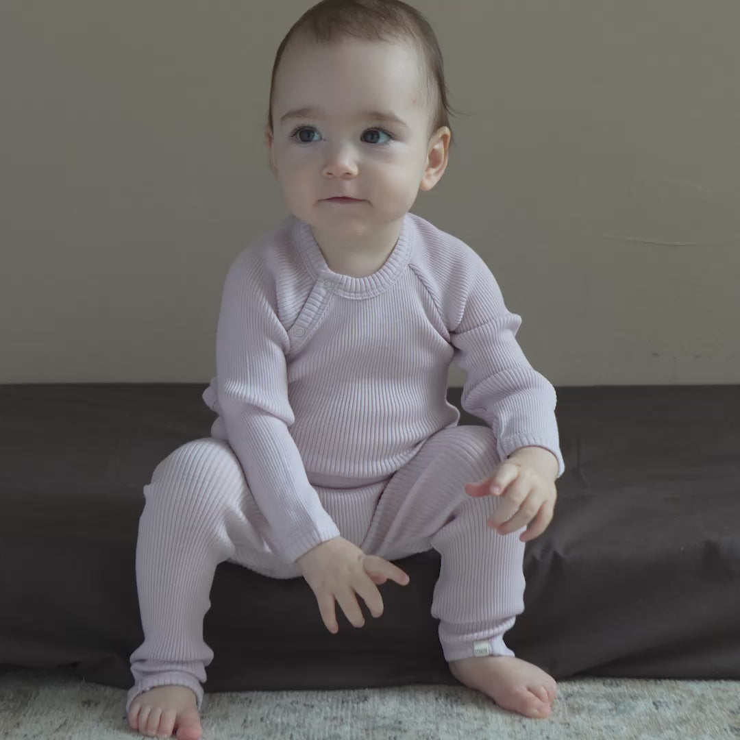 minimalisma Ask - Baby wool long sleeve bodysuit Body Peony
