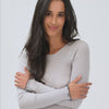 minimalisma Vakker Blouse for women Light Grey with Midnight contrast