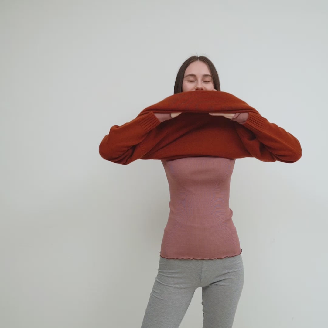 minimalisma Iris Blouse for women Dark Rust