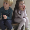 minimalisma Arona-frill - Babies and children's wool leggings Leggings / pants for babies and kids Peony with Bordeaux