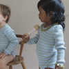 minimalisma Belly - silk long sleeve bodysuit with ruffles Body Clear Olive Stripes