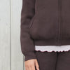 minimalisma Ray - Children's organic cotton zip hoodie Blouse for kids Dark Chocolate