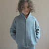 minimalisma Ray - Children's organic cotton zip hoodie Blouse for kids Grey Melange