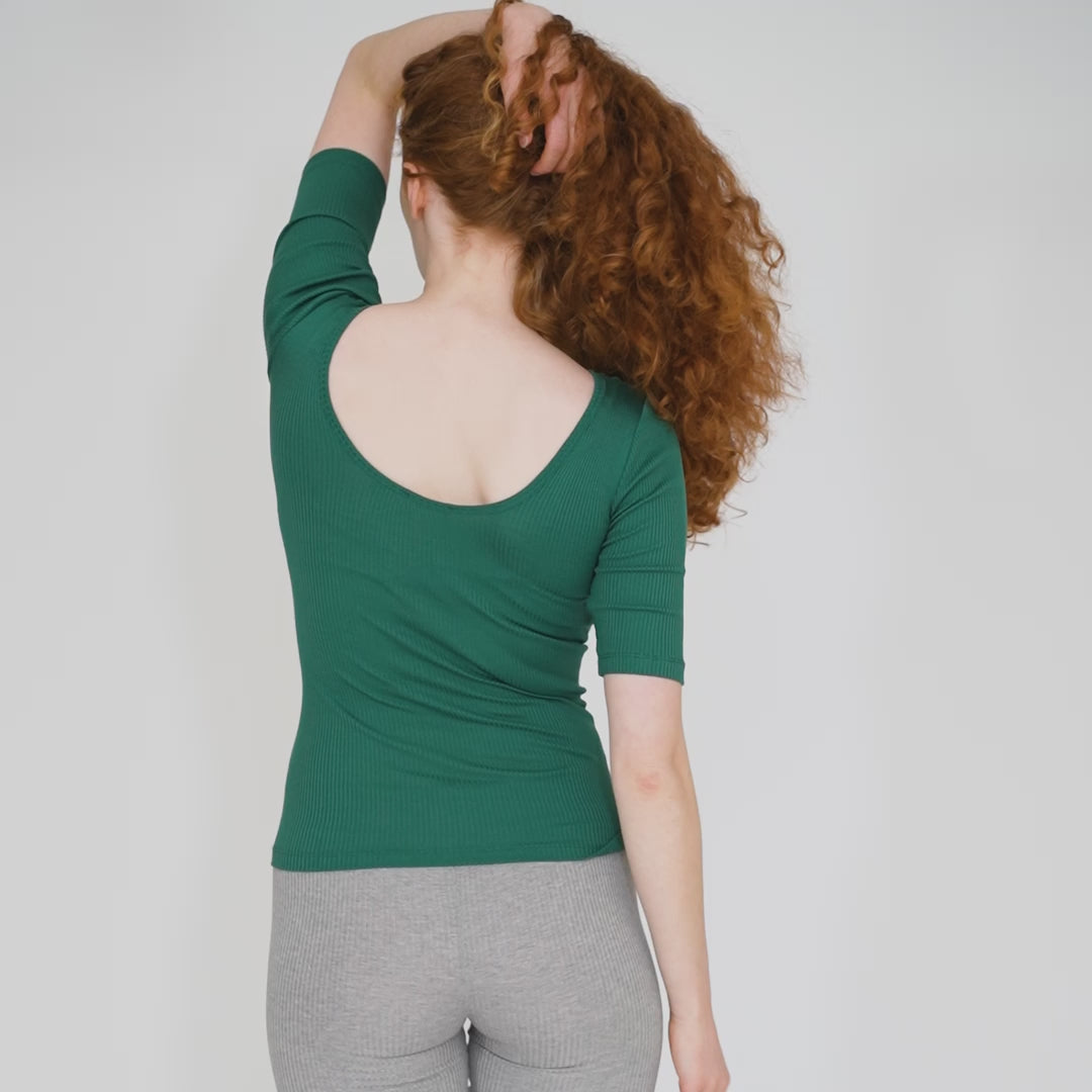 minimalisma Gym Blouse for women Emerald