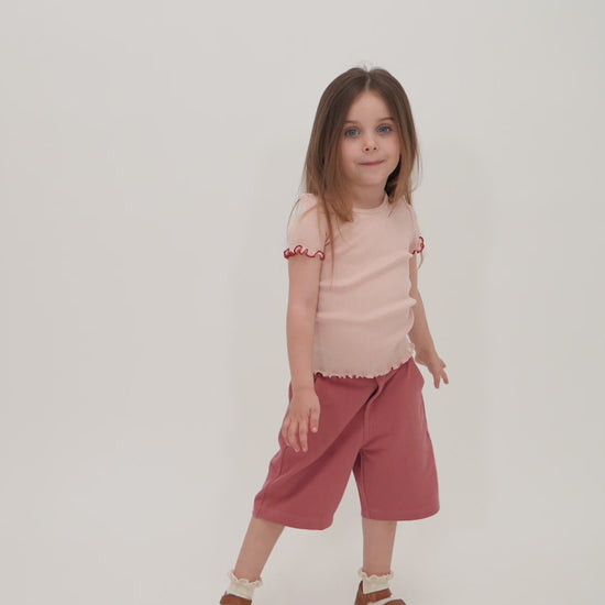 minimalisma Blomst 2-6Y Blouse for kids Sweet Rose Poppy Contrast