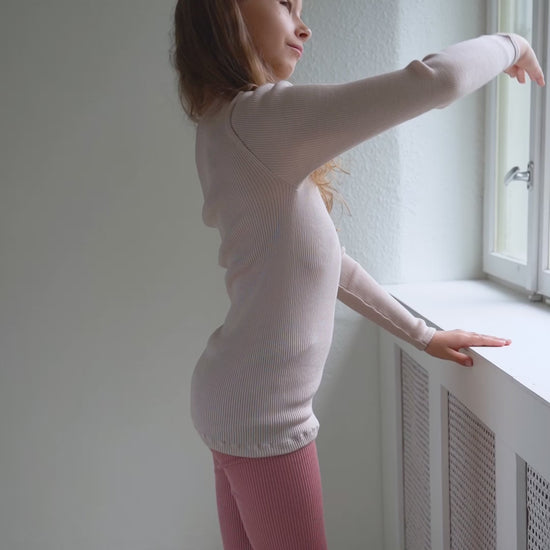 minimalisma Arona-frill 0-6Y Leggings / pants for babies and kids Rose