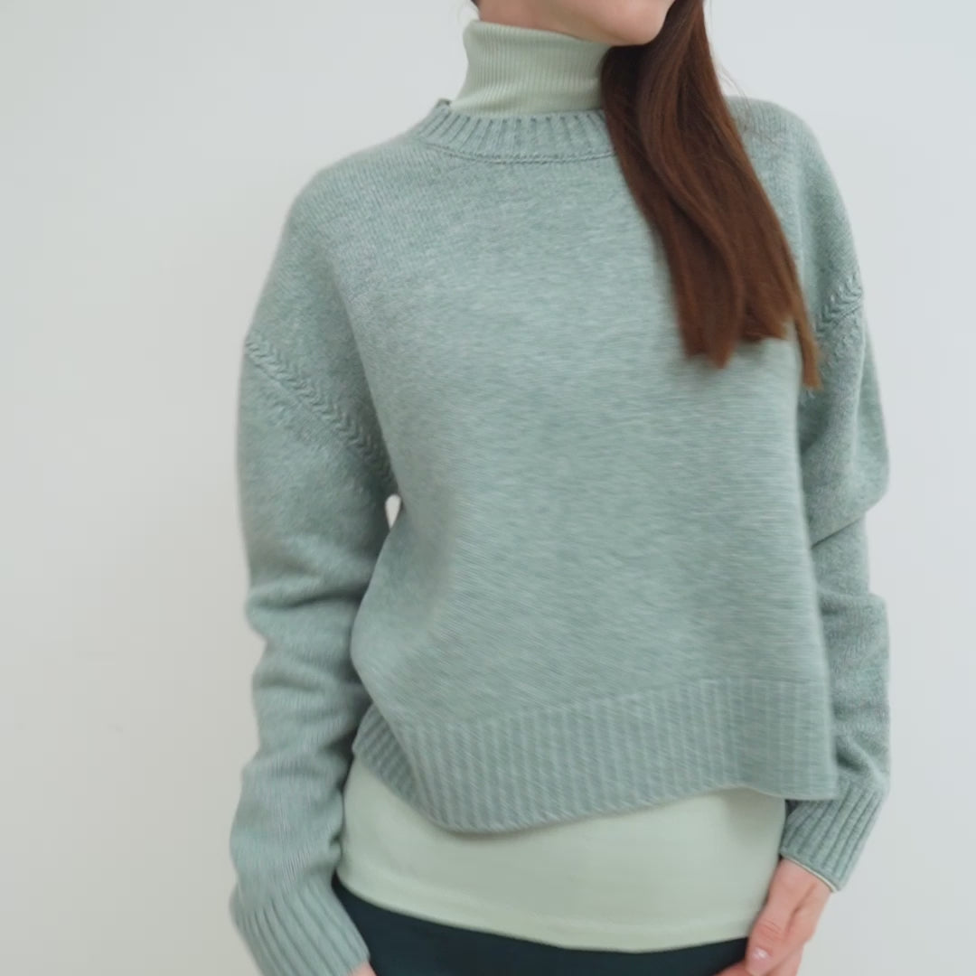 minimalisma Iris Blouse for women Spearmint Melange