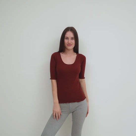 minimalisma Time Blouse for women Hibiscus