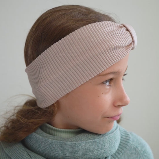 minimalisma Alba - Children's wool headband Bib / Hairband / Acc Beige