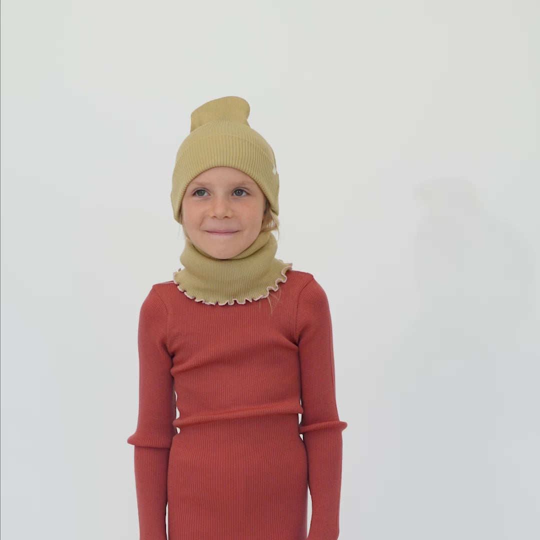 minimalisma Alfina 6-14Y Blouse for kids Autumn Blush with Cloudberry contrast