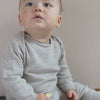 minimalisma Innocent - Baby wool/cashmere knitted sweater Blouse for babies Ecru Melange