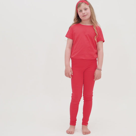 minimalisma Lin Blouse for babies and kids Scarlet
