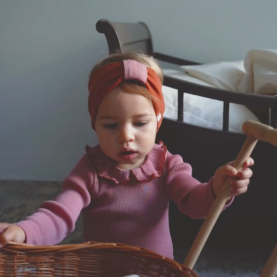 minimalisma Alba Bib / Hairband / Acc Rust with Rose contrast