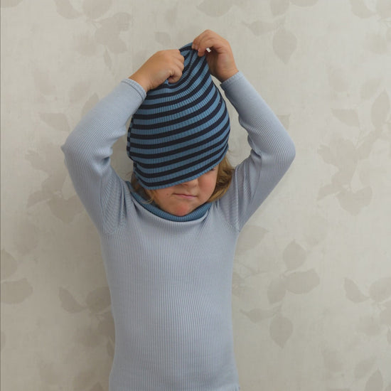 minimalisma Bambi Hat / Bonnet Steel Stripes