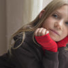 minimalisma Alin - Children's wool fingerless gloves Bib / Hairband / Acc Red