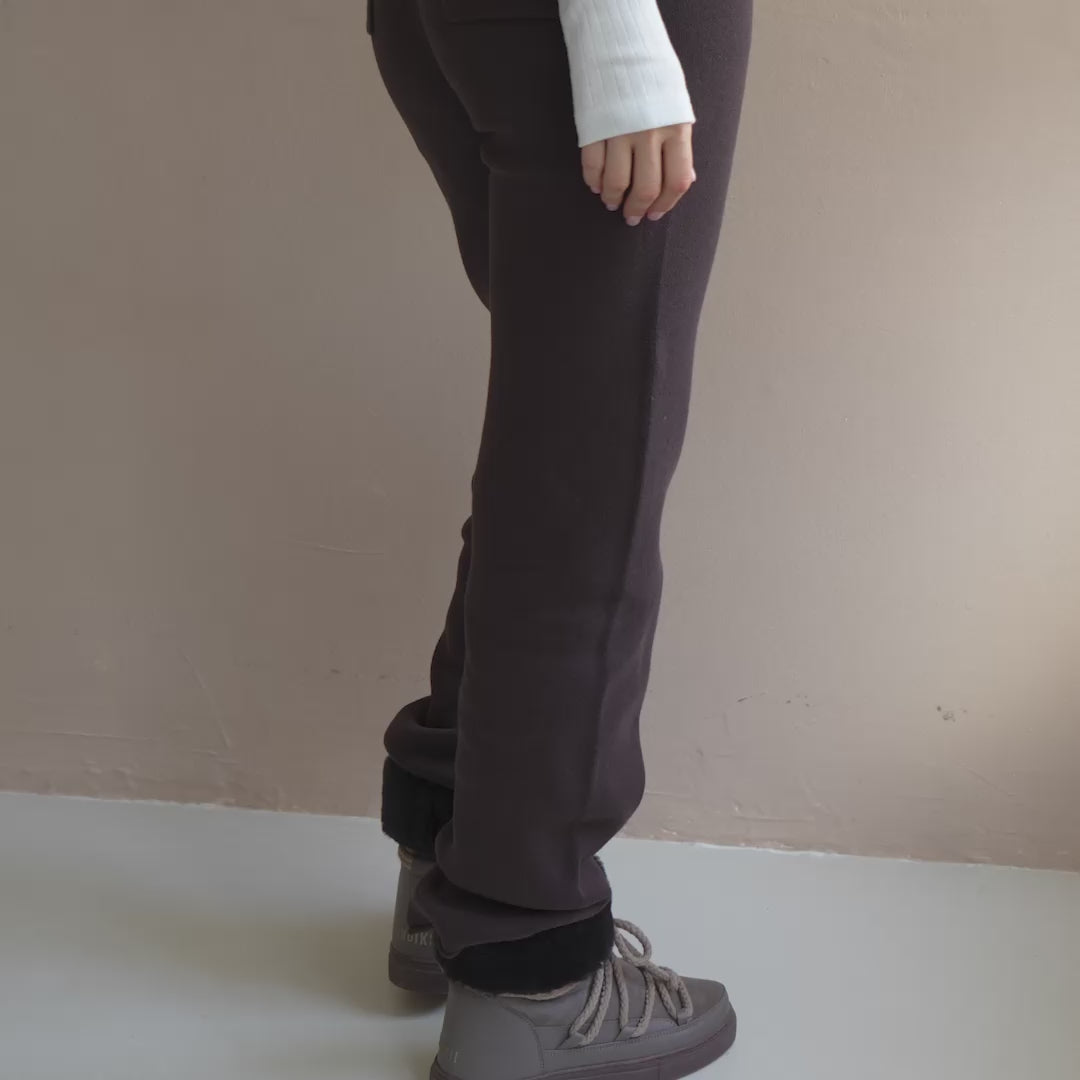 minimalisma Raven - Women's organic cotton track pants Leggings / pants for women Dark Chocolate