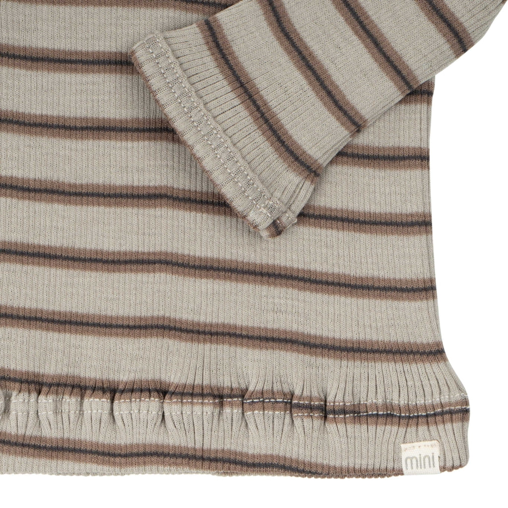 minimalisma Alpine Blouse for babies Winter Fog Stripes