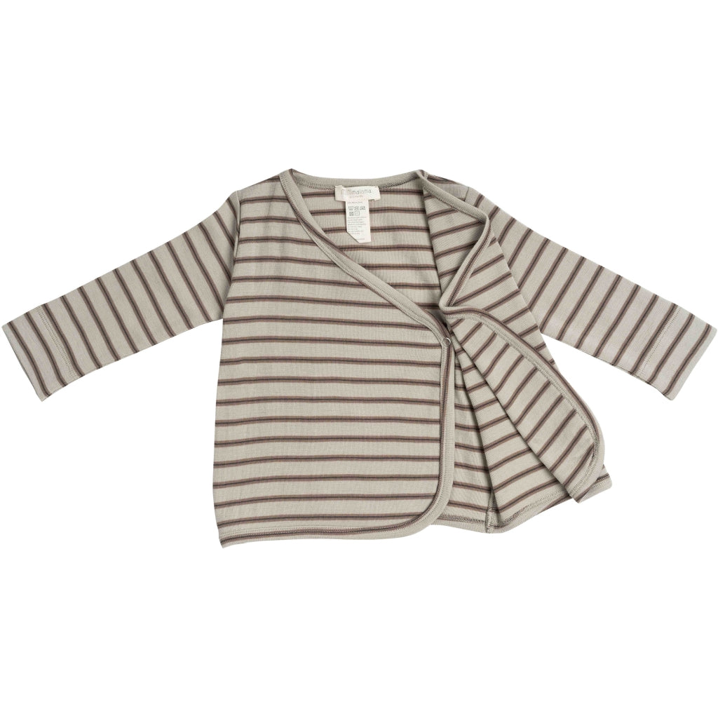 minimalisma Also Blouse for babies Winter Fog Stripes