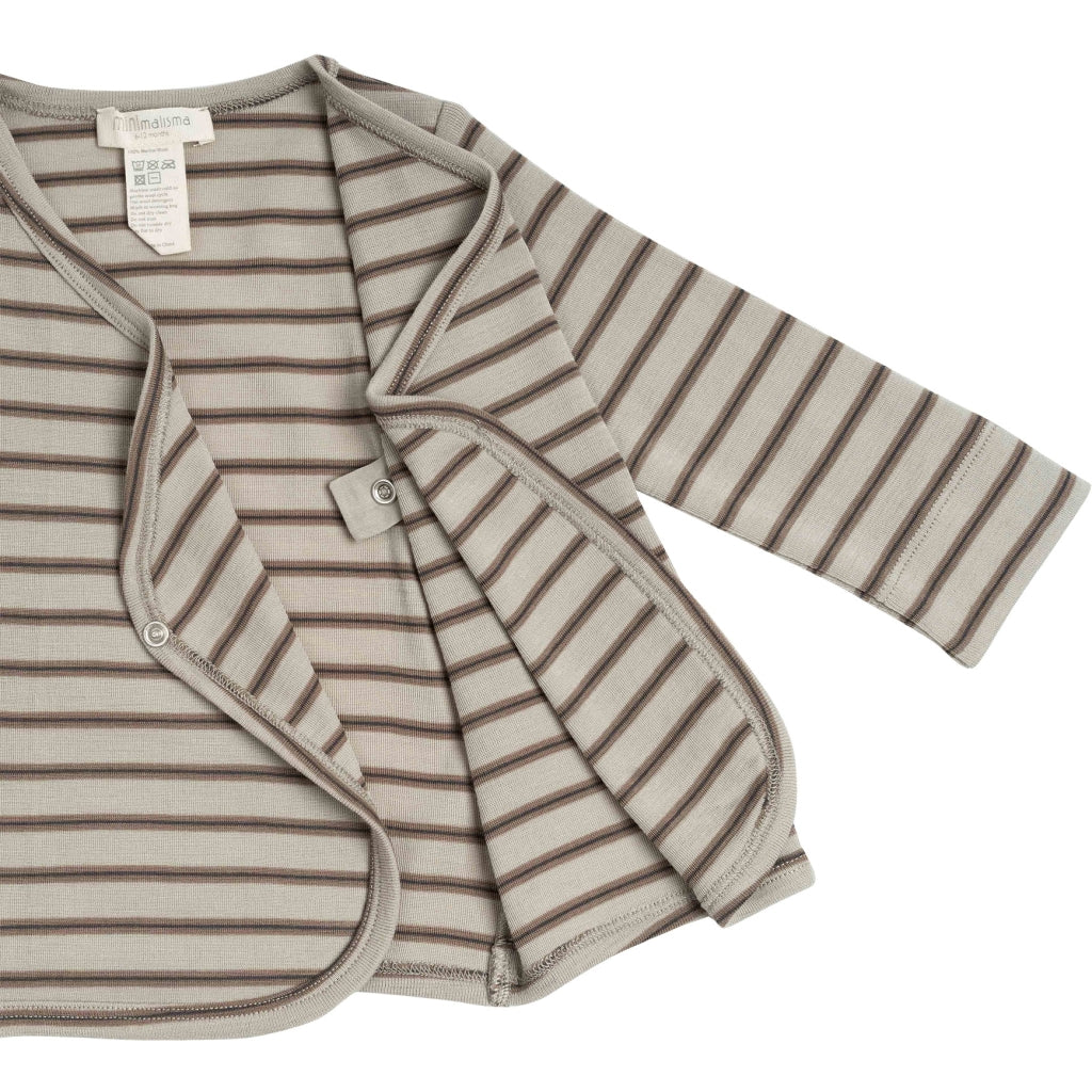 minimalisma Also Blouse for babies Winter Fog Stripes
