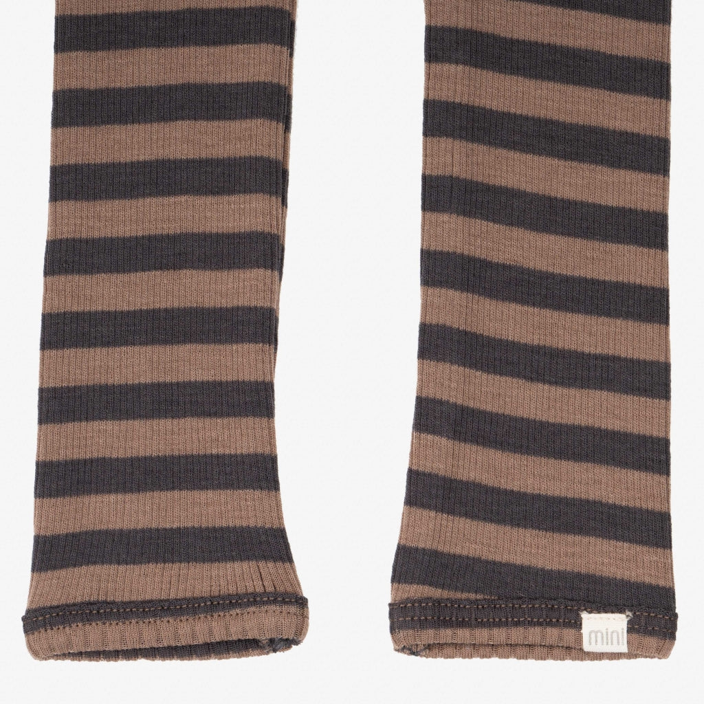 minimalisma Arona 6-14Y Leggings / pants for kids Almost Nut Stripes