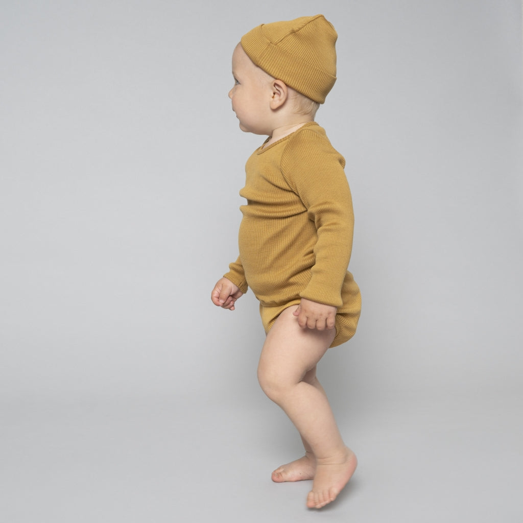 minimalisma Bobbi Leggings / pants for babies and kids Golden Leaf