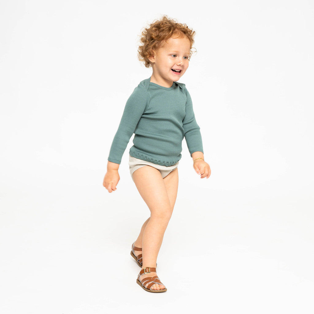 minimalisma Bobbi Leggings / pants for babies and kids Sea Salt