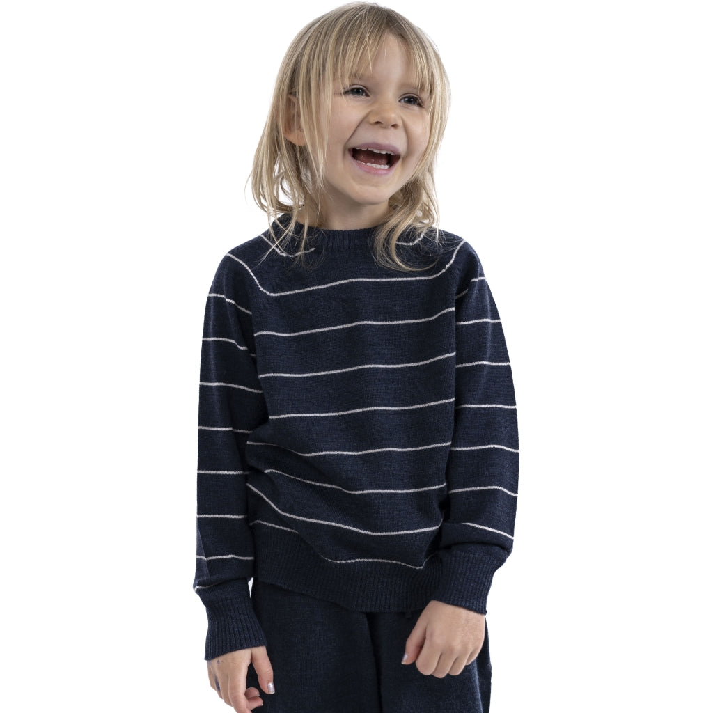 minimalisma Delmar 0-5Y Blouse for babies and kids Dark Blue Grey Stripes
