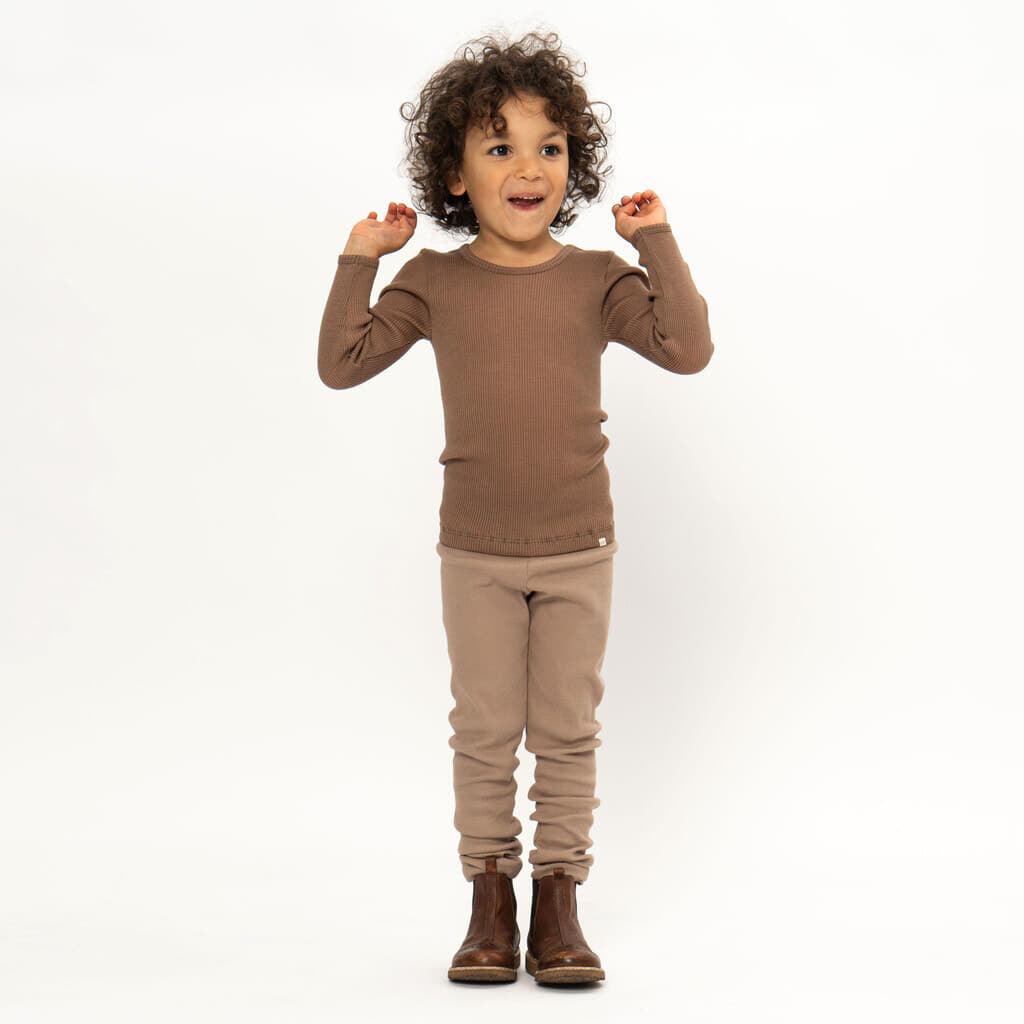 minimalisma Ribs 0-5Y Leggings / pants for babies and kids Latte