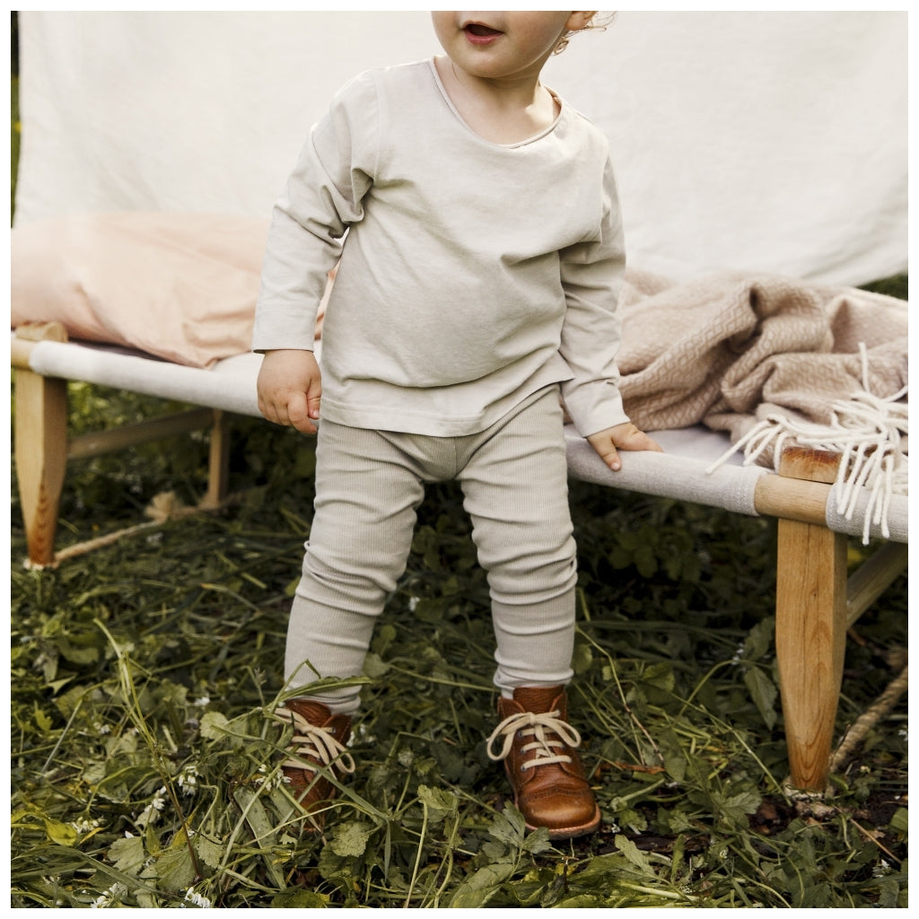 minimalisma Ribs 6-10Y Leggings / pants for kids Pale Olive