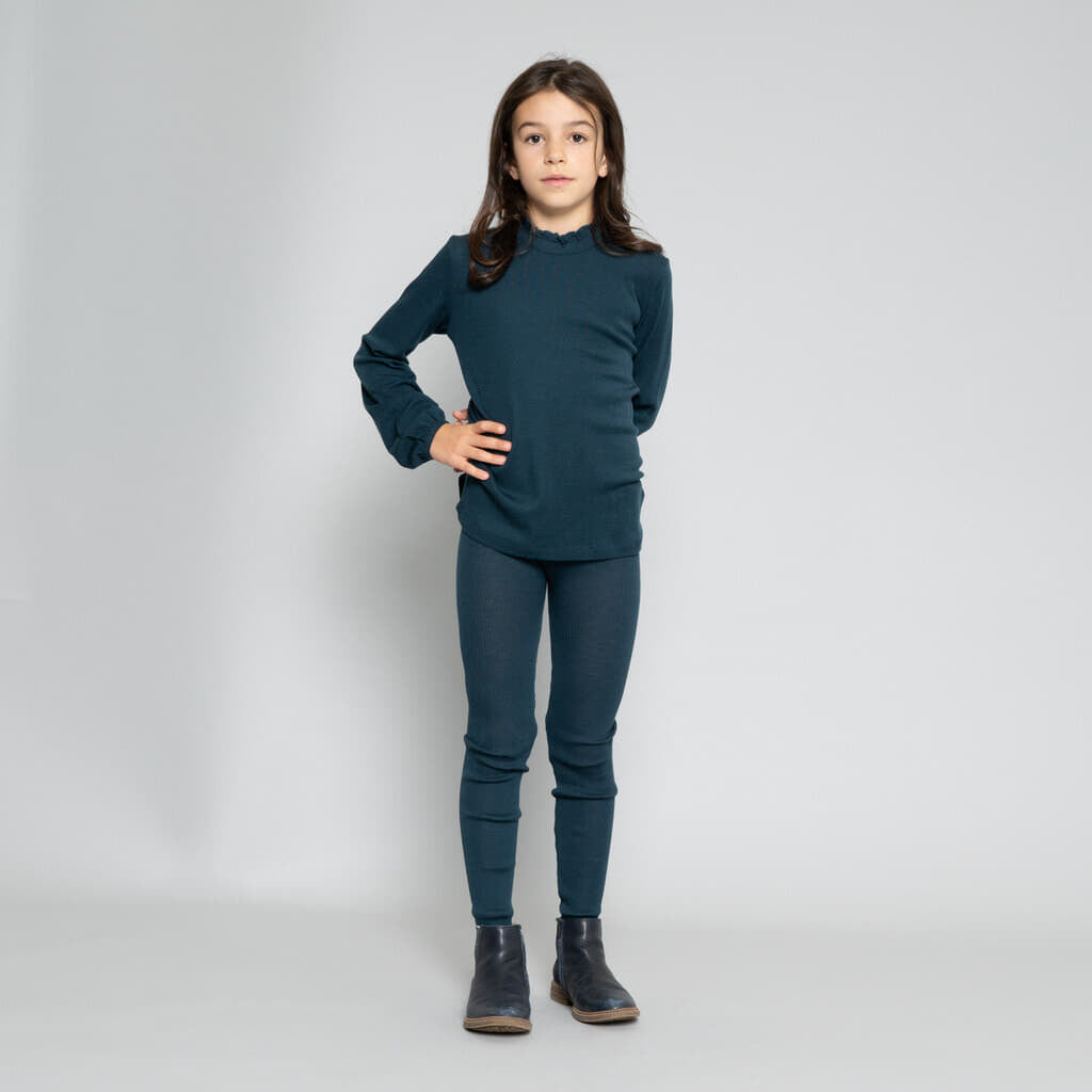 minimalisma Vanja classic Blouse for kids Navy Teal